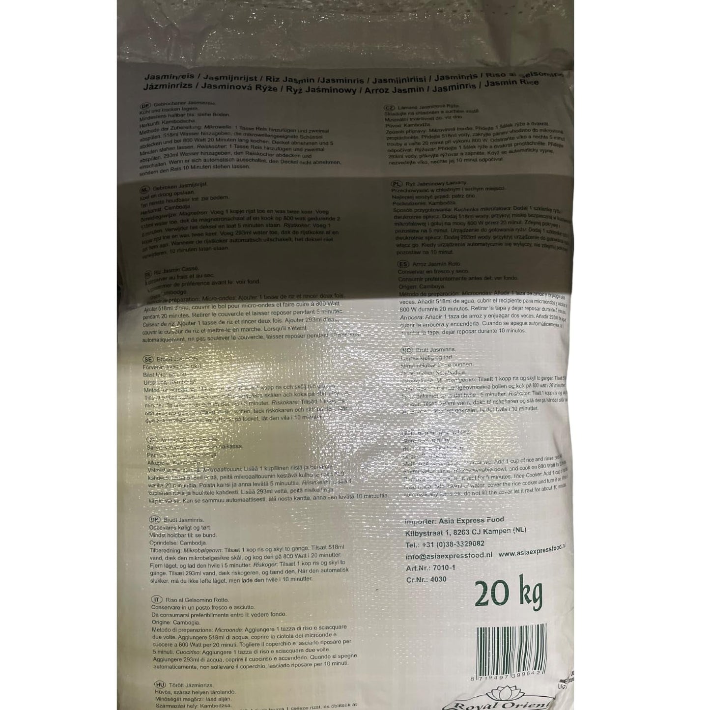Royal Orient - Orez Jasmine - (1 X 20 KG)