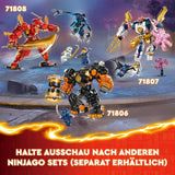 LEGO NINJAGO Kai's Fire Mech, jucărie figurină de acțiune pentru copii cu figurină mech roșie pentru personalizare, set ninja cu 4 figurine, inclusiv Kai și Zane, cadou pentru băieți și fete de 7 ani 71808 Seturi de constructie Besuche den LEGO-Store