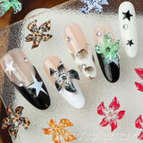 50 de bucăți de pandantive pentru unghii cu flori 3D, artă pentru unghii cu gel 3D, pandantive pentru unghii, bijuterii colorate de vară, accesorii pentru unghii DIY, cristale flori de hibiscus în relief, artă pentru unghii cu gradient pentru femei