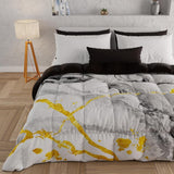 PETTI Artigiani Italiani - Plapumă de iarnă, Plapumă de iarnă, Plapumă simplă, Cu două fețe, Monocolor și imprimare digitală, 100% microfibră antialergică, Made in Italy