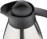 Cană de lapte vidată Olympia cu capac cu filet, 500 ml/17 oz, oțel inoxidabil cu capac negru, imprimeu cu lapte pe lateral, stații de bufet pentru ceai și cafea, CL371