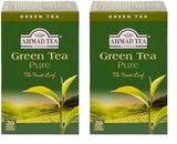 Ahmad Tea - Ceai verde - Pliculețe de ceai ambalate individual, cu aromă sigilată, cu 2 g de ceai per porție - 20 pliculețe de ceai cu bandă (pachet cu 2)