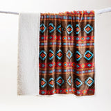 CARSTENS, INC. Wrangler Ultra Premium Throw Blanket, Super Soft, Sherpa Fleece, Oversized, 137.2 X 172.7 Cm, Southwest Horizon Paturi si Cuverturi Carstens, Inc.