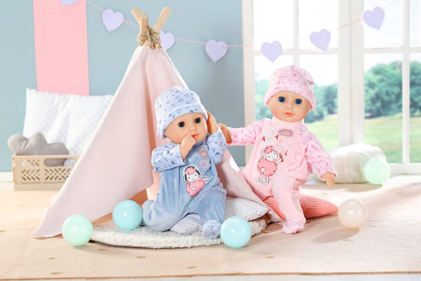 Păpușă moale Annabell Little Annabell 36cm, cu corp din pânză și ochi adormiți, 36cm, 709870 Zapf Creation