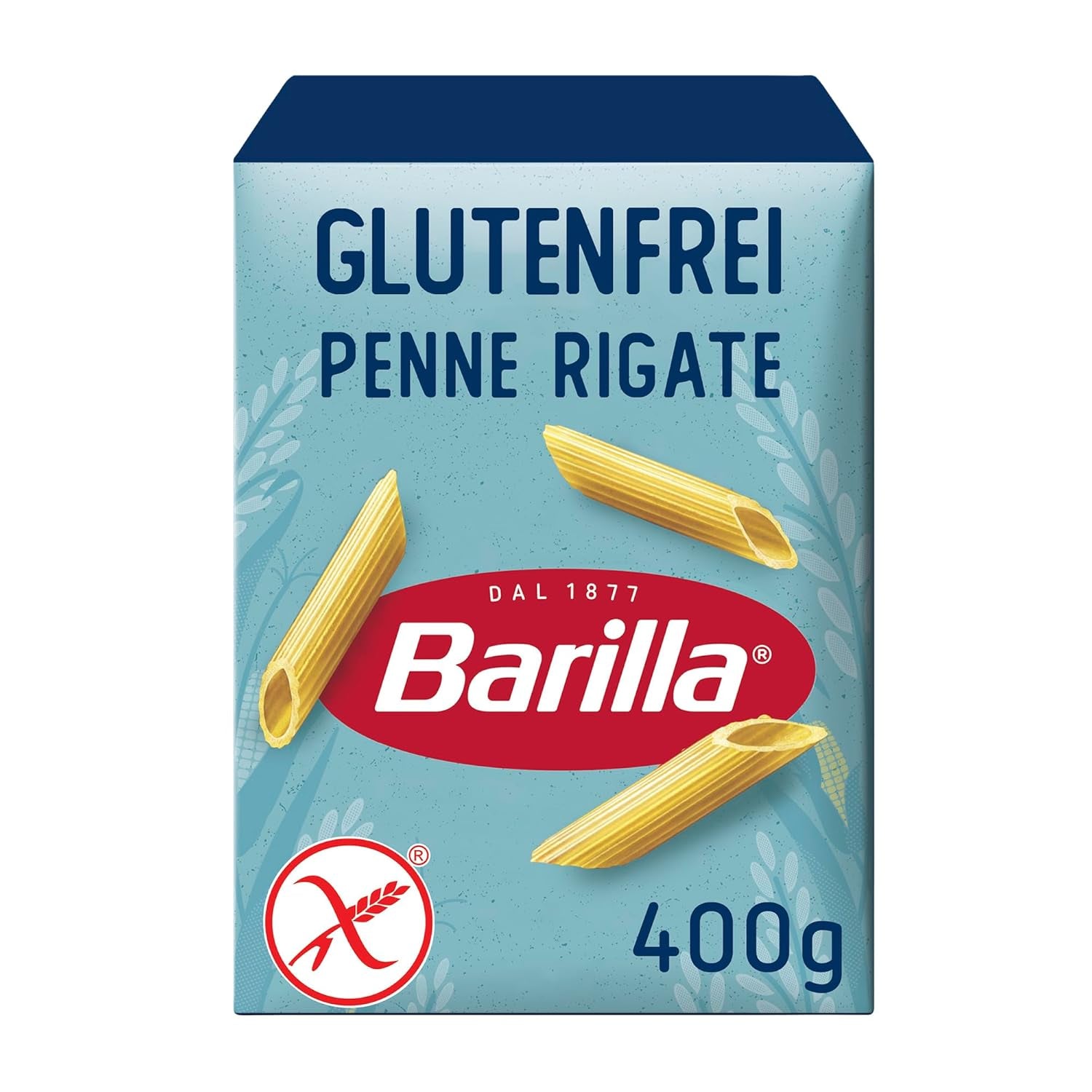 Paste Penne Rigate Barilla fără gluten, din orez și porumb – 1 pachet (1 x 400g)