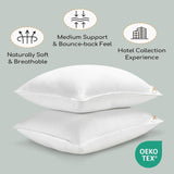 HARBOREST Pernă de pat pentru dormit, 2 bucăți, Pluș de lux, Pernă alternativă, Bună pentru cei care dorm lateral și pe spate, Colecția hotelului, Pernă, Standard/Queensize, 50.8 X 66 Cm Perne standard Naty Shop