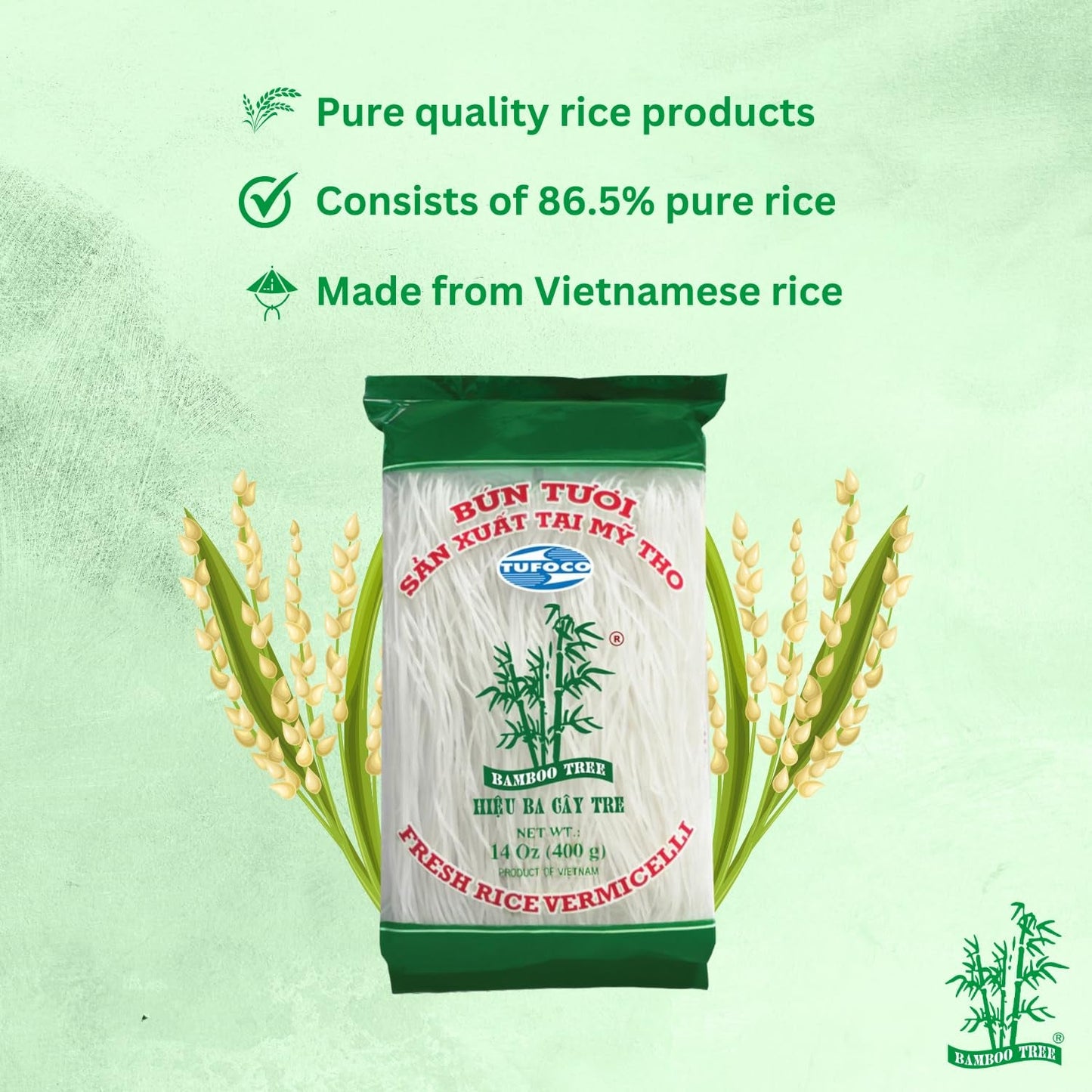 BAMBOO TREE - Vermicelli de orez proaspăt - 1 x 400g