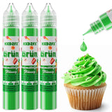 Colorant alimentar - Colorant alimentar lichid, Colorant alimentar foarte concentrat, Coloranți alimentari lichizi pentru copt, Decorare tort, Fursecuri, Macarons, Ouă de Paște, Aluat - 3 × 30ml (Roșu de Crăciun)