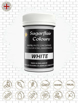 Colorant alimentar alb pentru paste Sugarflair, colorant alimentar pentru paste, fondant și marțipan, coloranți pastă - 25g