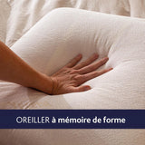 Pernă, Ergonomică, Vegetală, 45 X 70 Cm, Formă de memorie, Dreptunghiulară, Umplutură 100% MDF, Partea inferioară din bumbac, Capac din poliester - Ulei de ricin Perne standard Naty Shop