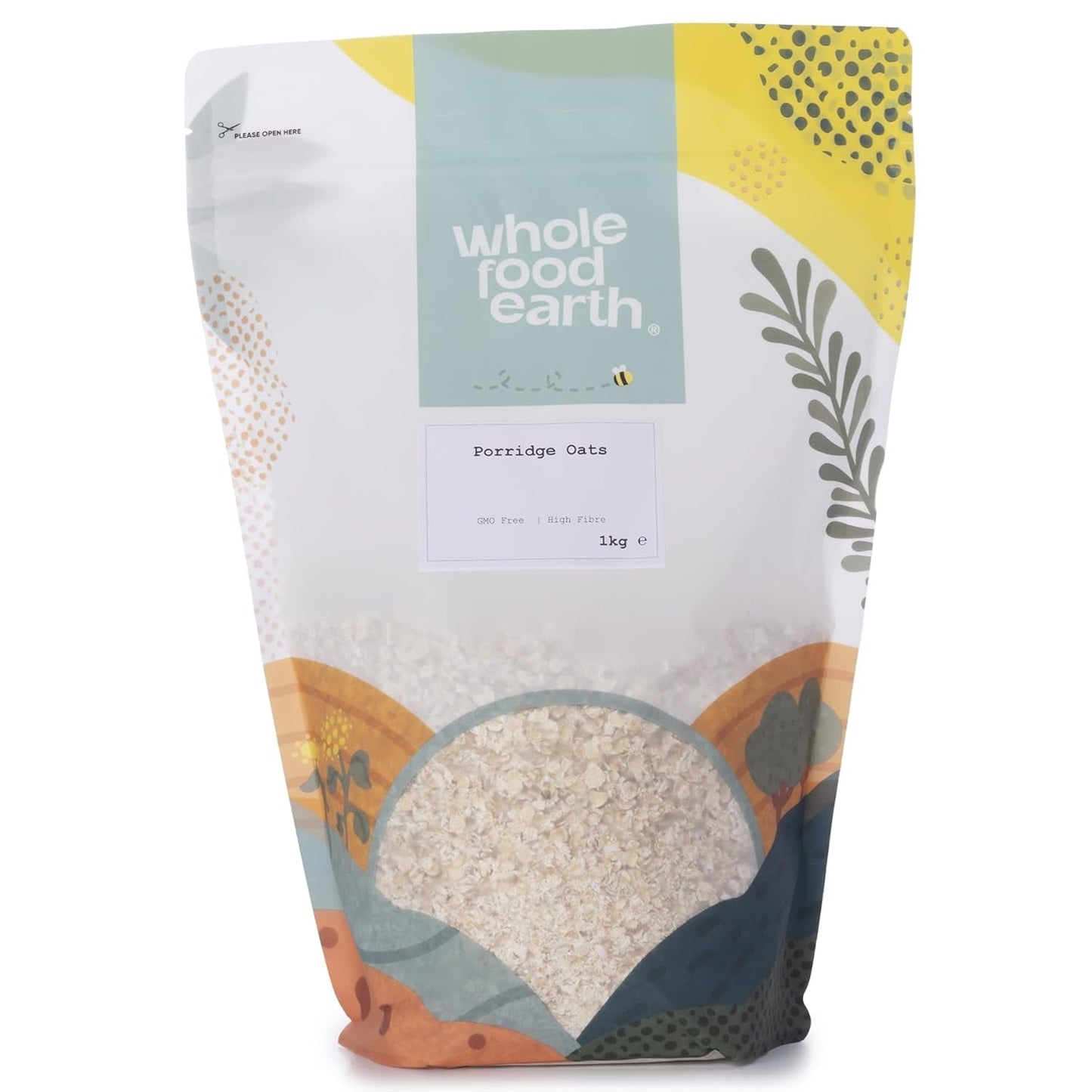 Wholefood Earth - Terci de ovăz organic 3 kg | Fără OMG | Vegan | Bogat în fibre