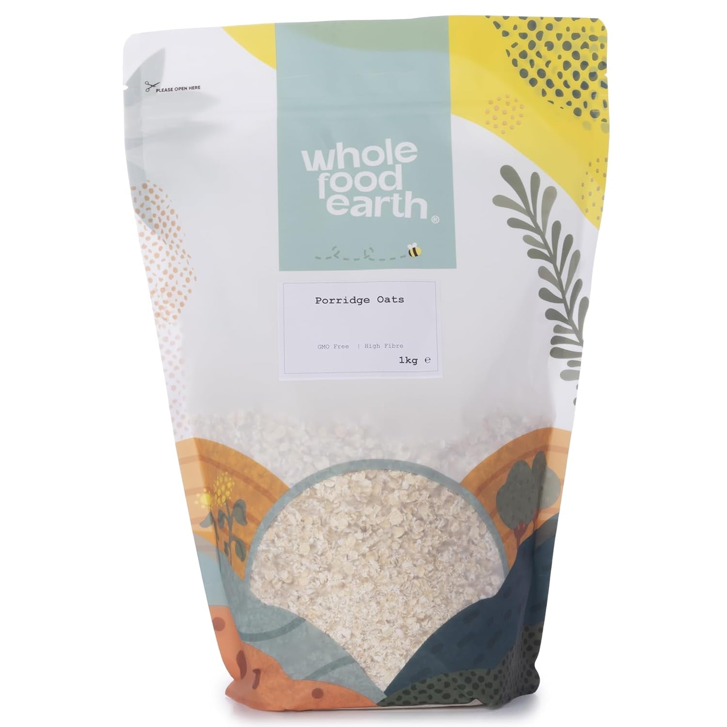 Wholefood Earth - Terci de ovăz organic 3 kg | Fără OMG | Vegan | Bogat în fibre