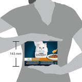 Pearl | Suport pentru sos | Pisică adultă | Vită, Pui, Ton, Somon | 12 x 85 g | Pliculețe pentru prospețime (ambalajul poate varia)