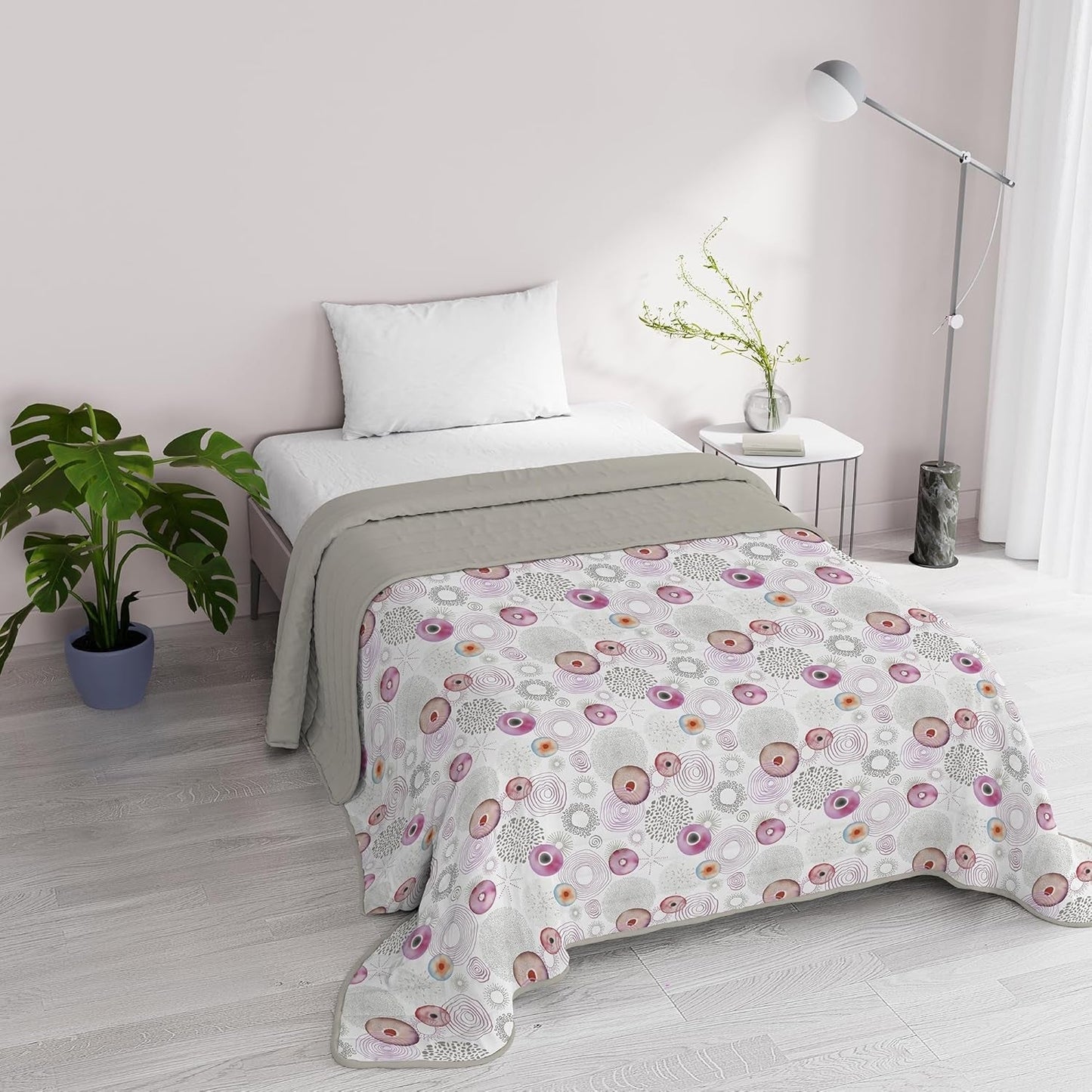 Lenjerie de pat italiană Fantasy, microfibră, pentru vară, 1,5 paturi, Murrine Plapumi si pilote Naty Shop Morpheus 1 Posto E Mezzo