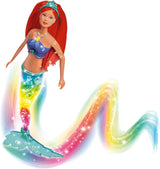 Simba 105733656 - Păpușa Steffi Love Sirena Sclipitoare (39 cm) - sirenă strălucitoare cu schimbare de culoare curcubeu luminos, jucărie rezistentă la apă pentru copii cu vârsta de 3 ani și peste