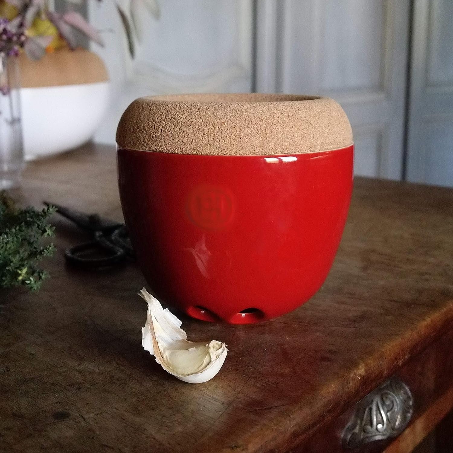 EH348763 Oală pentru usturoi, ceramică, 14.6 x 14.6 x 13.4 cm, ceramică, Grand Cru, 14.6 x 14.6 x 13.4 cm Cutii depozitare alimente Naty Shop