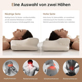 Homyrium Pernă ergonomică pentru gât Pernă ortopedică Pernă de sprijin pentru gât din spumă de memorie Pernă anti sforăit Pernă pentru dormit lateral, spate și stomac gri Perne ortopedice cervicale Naty Shop