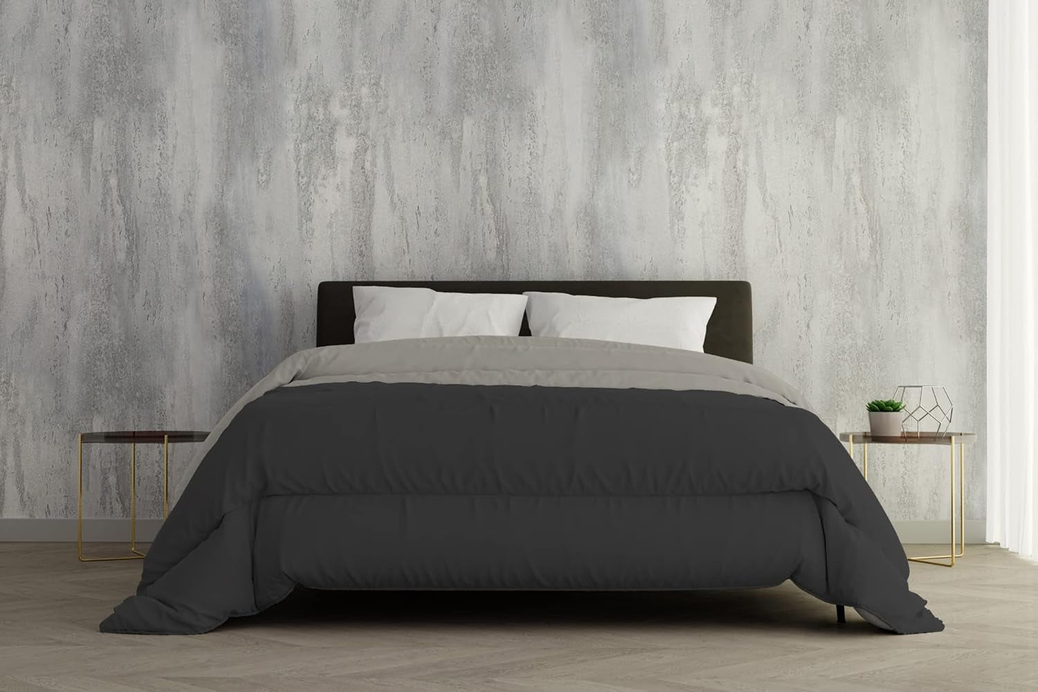 Italia Lenjerie de pat Plapumă de iarnă, gri deschis/gri închis, 2 locuri, 250 X 200 Cm Plapumi si pilote Naty Shop Gri deschis/gri închis 250 X 200 Cm