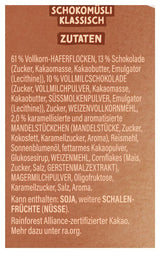 Dr. Oetker Vitalis Chocolate Muesli Classic: Musli pentru micul dejun cu lapte și ciocolată neagră, pachet de 7 (7 x 600g)