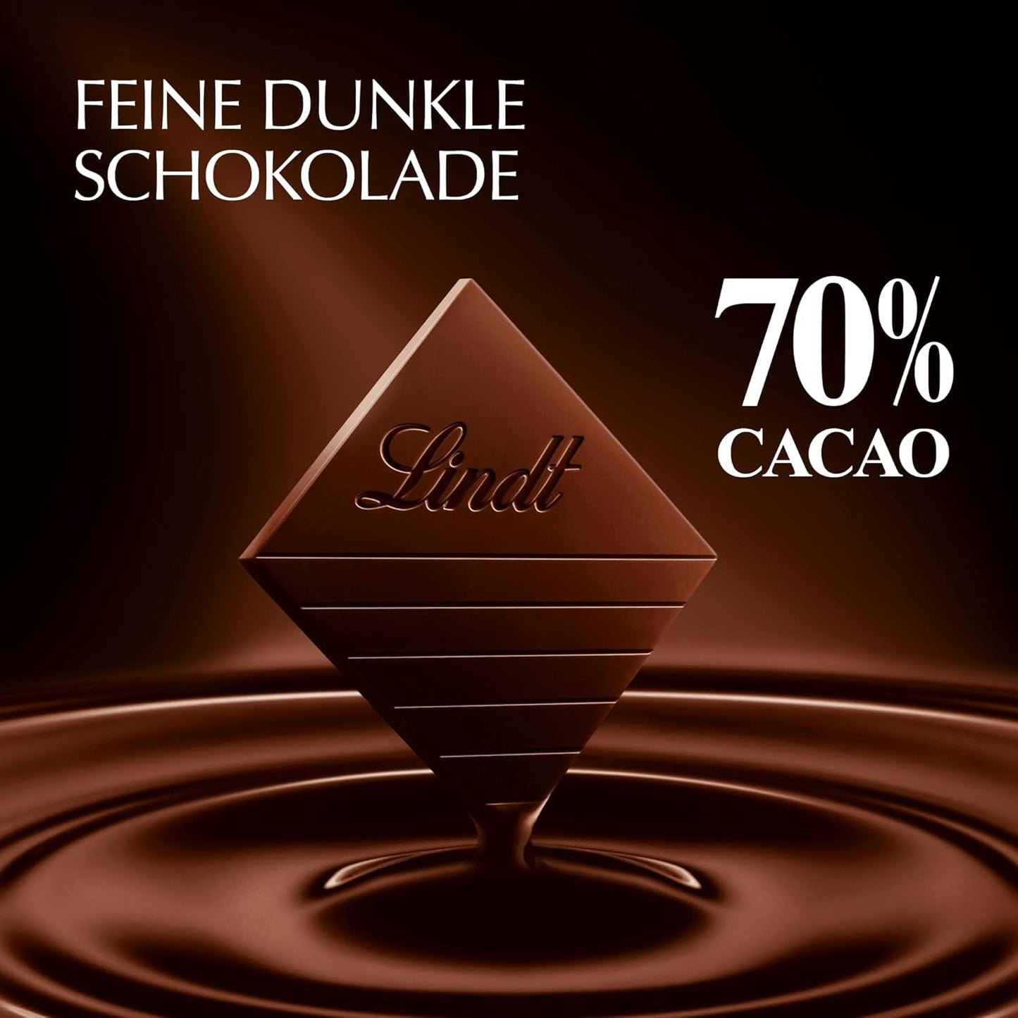 Ciocolată Lindt | Baton EXCELLENCE 70% | 100g | Ciocolată neagră intensă, corpolentă | Baton de ciocolată vegan