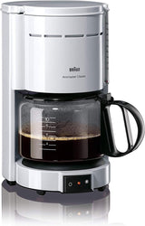 Espressor Braun KF 47 BK - Espressor cu filtru și carafă de sticlă pentru cafea clasică la filtru, cafea aromată datorită sistemului OptiBrew, sistem anti-picurare, oprire automată, negru