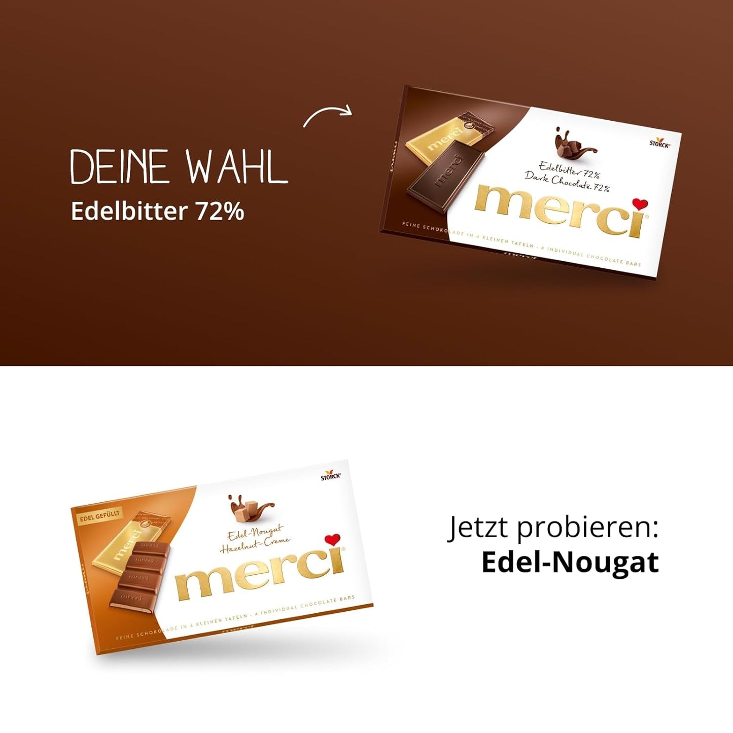Batoane de ciocolată neagră 72% – 5 x 100 g – Cele mai fine pătrățele de ciocolată neagră – Ciocolată învelită în folie aurie