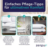 Pernă ortopedică pentru gât ZenPur 40x60-13cm, pernă pentru cap din spumă cu memorie - pernă ergonomică pentru somn, pentru gât și umeri, certificată Oeko-TEX