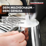 Espressor GASTROBACK cu râșniță, inclusiv ulcior de lapte, pressor și portafiltru din oțel inoxidabil - Espressor Barista cu spumator de lapte - Espressor cu 30 de setări de măcinare