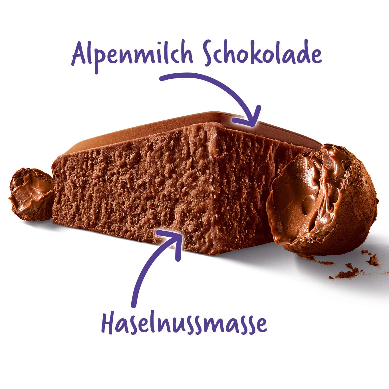 Milka MMMAX Noisette – Ciocolată cu lapte alpină cu o umplutură delicată și cremoasă de alune de pădure – 250g