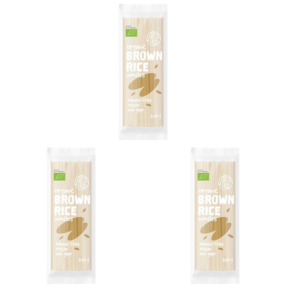 DIET-FOOD Bio Buchweizen Soba Nudeln Lebensmittel Pasta Vegane Glutenfreie Laktosefrei Sojafrei Nudeln für Vegetarier und Veganer 250 Gramm