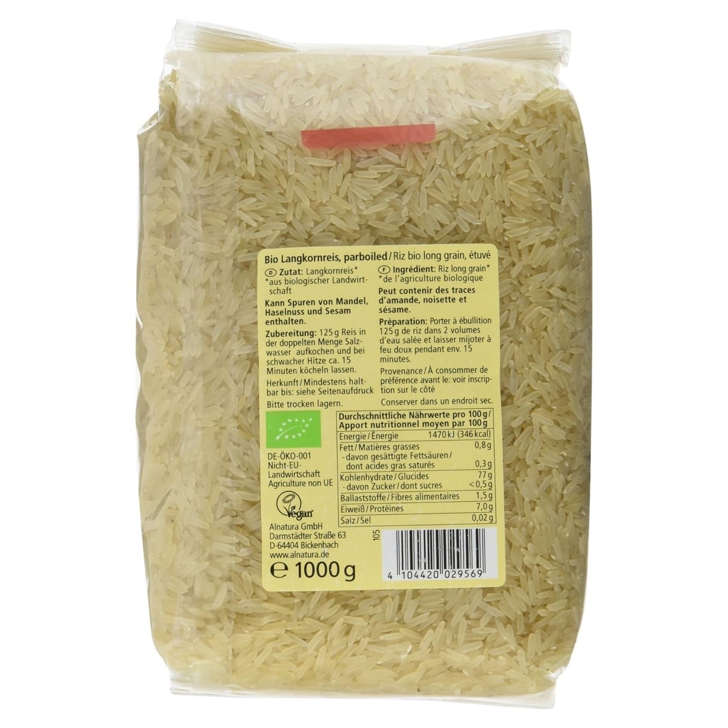 Bio Langkornreis Parboiled, 1kg