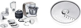 Robot de bucătărie Bosch Seria 4 MUM5X720, cântar integrat, bol din oțel inoxidabil 3.9L, mixer 1.25L, 1000W Accesorii Hrana si Alaptare Bebe Naty Shop Pachet cu disc Alb Sampanie 2 accesorii