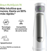 Braun Household Hogar Multiquick 7 Armmixer, Spritzschutz-Technologie, Spülmaschinenfest, Bpa-Freier Kunststoffbecher, MQ7000, 1000 W, Weiß Bucatarie Naty Shop