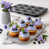 Zenker 12Er Muffinform Energy, Premium-Backform, Für Köstliche Kuchen, Verkürzt Die Backzeit Um Bis Zu 20% (Farbe: Silber/Anthrazit), Menge: 1 Stück, Hellgrau Und Dunkelgrau Matrite si tavi pentru copt Naty Shop