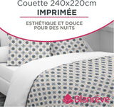 Blanrève cuvertură de plapumă Imprimat sau simplu, Temperat, Pentru pat dublu, Ușor de întreținut, 240 X 220 Cm, Gri, Alb Plapumi si pilote Naty Shop