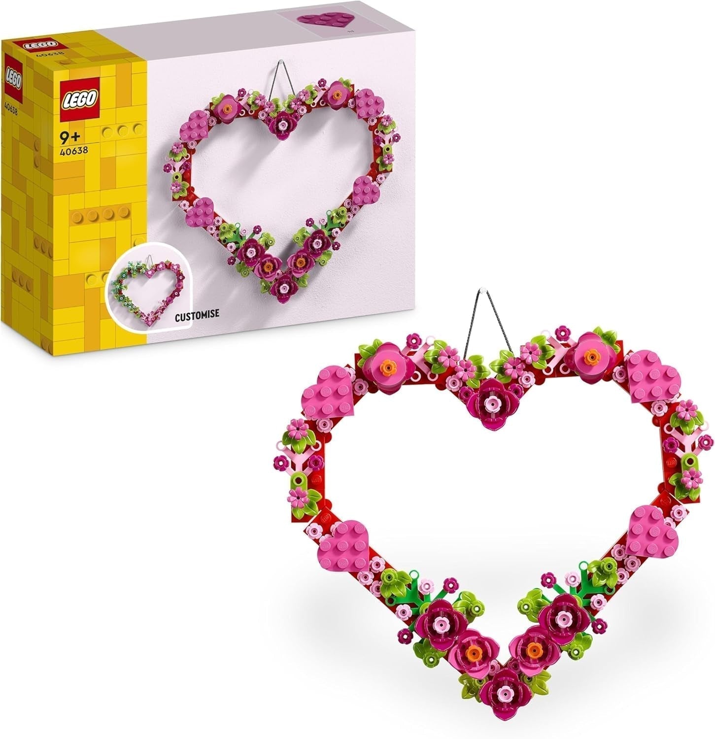 Set de decorațiuni cu inimă LEGO, jucărie de construit pentru copii, fete și băieți de la 9 ani, decorațiuni pentru camera copiilor sau accesorii de perete, idee de cadou pentru Ziua Îndrăgostiților, Ziua Mamei sau ziua de naștere 40638 Seturi de constructie Besuche den LEGO-Store Titlu implicit