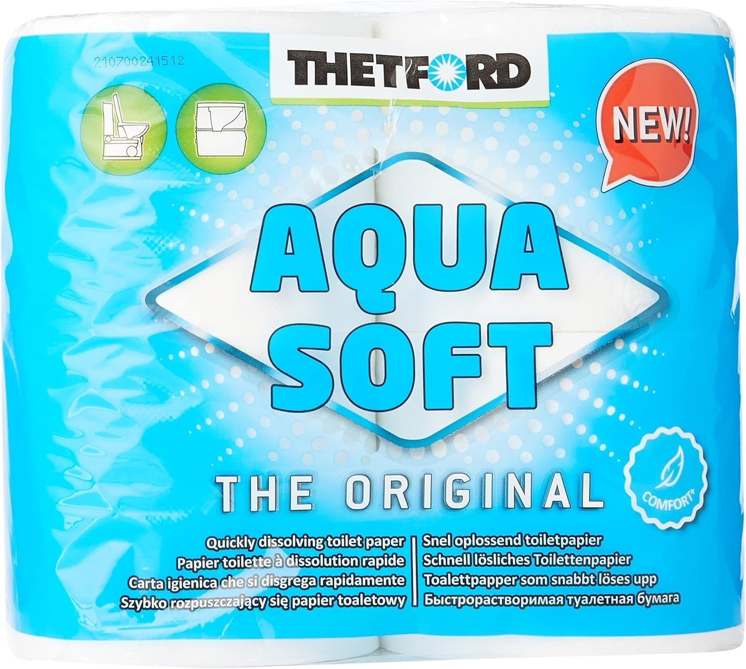 Hârtie igienică Aqua Soft Hârtie igienică pentru toalete mobile 4 role/butelii toalete de camping hârtie igienică pentru camping în aer liber