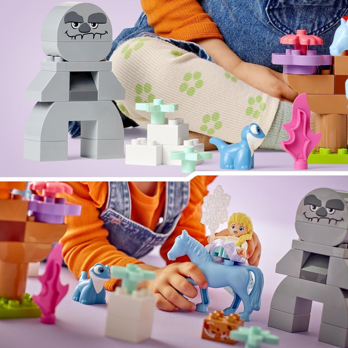 LEGO DUPLO | Disney ELSA și Bruni în pădurea fermecată, jucărie Ice Queen cu 4 figuri pentru copii de 2 ani, cadou preșcolar pentru fete și băieți 2+ ani, bazat pe Frozen 2 10418 Seturi de constructie Besuche den LEGO-Store