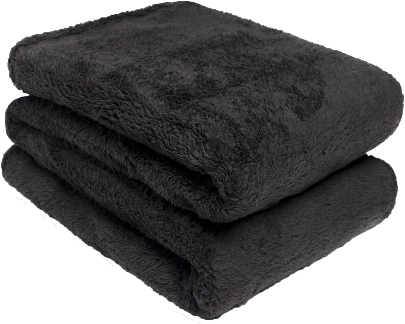 Brentford's Teddy Fleece Blanket, Pătură mare pentru pat, plușată, super moale, caldă, pentru canapea, pat, cuvertură de pat, negru - 150 X 200 Cm Paturi si Cuverturi Besuche den Brentfords-Store Negru 150 X 200 Cm