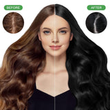 Șampon instant pentru păr negru, șampon natural pentru vopsirea părului, 100% acoperire gri - ușor și rapid, culoare semipermanentă pentru păr negru, șampon pentru vopsirea părului pentru bărbați și femei Vopsea pentru par Naty Shop