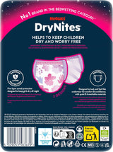 Scutece Huggies DryNites Nighttime pentru enurezis, pentru fete cu vârsta cuprinsă între 13 și aproximativ 17 ani (48-60 kg), 27 bucăți (3x9), pachet lunar, scutece-chiloți