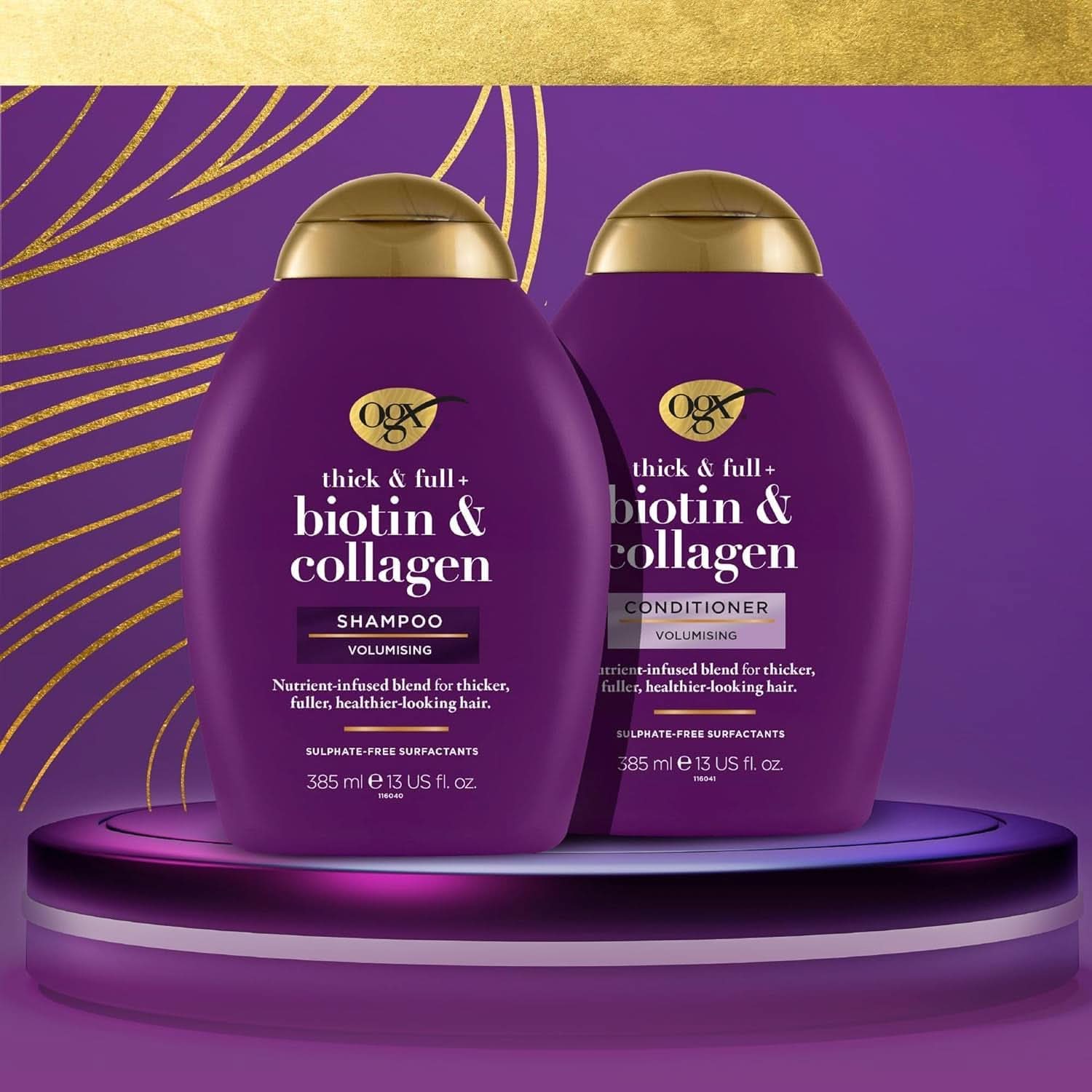 OGX Şampon biotină şi colagen, 385 ml Duș și baie Naty Shop