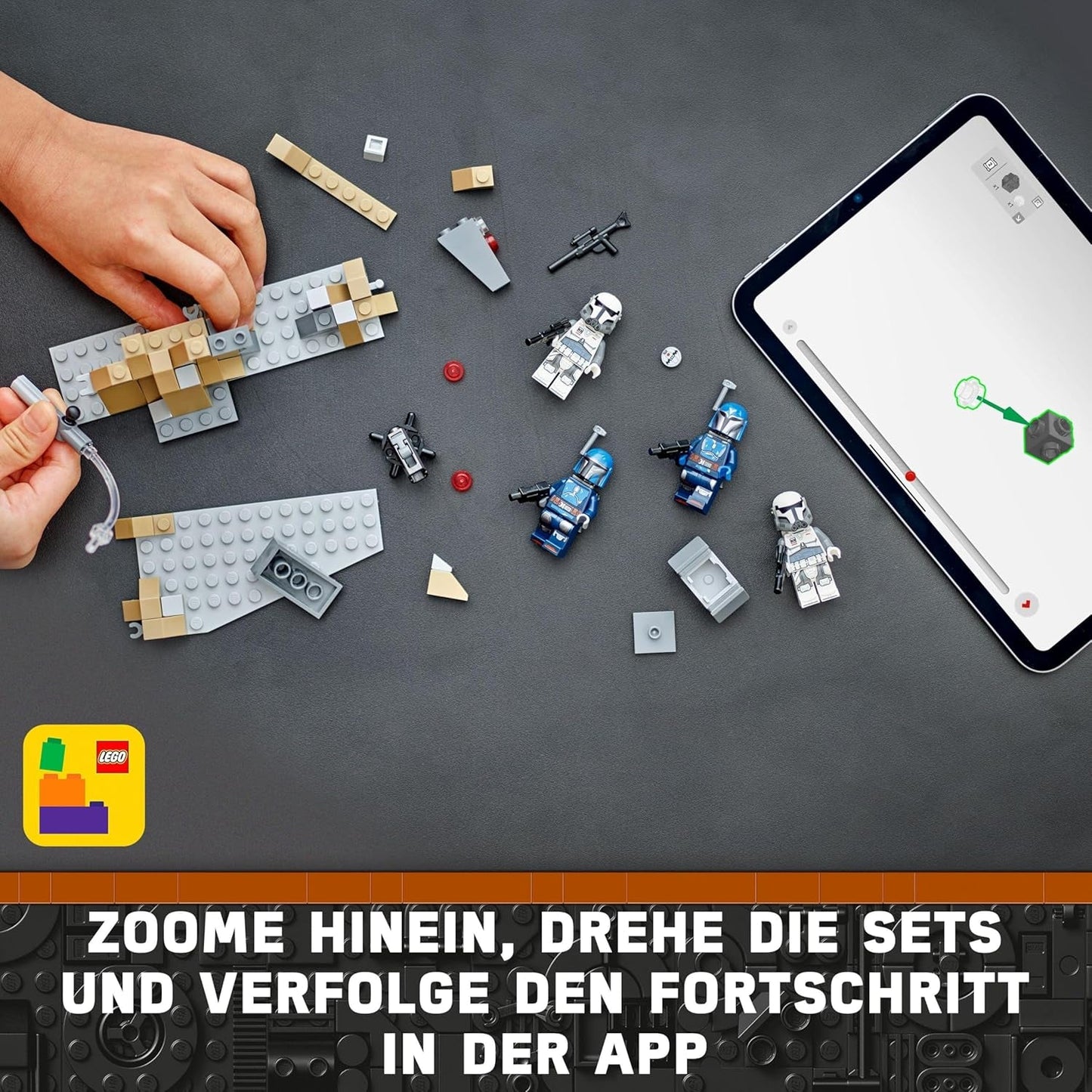 LEGO Star Wars: Mandalorian Ambush on Mandalore Battle Pack, jucărie de construcție de aventură pentru copii, set de acțiune de colecționat, idee de cadou pentru băieți și fete 75373 Seturi de constructie Besuche den LEGO-Store