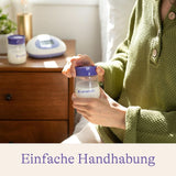 Lansinoh Muttermilchflaschen, 4 X 160 Ml - Zur Sicheren Muttermilch Aufbewahrung - Neues Kompaktes Design Für Verbesserte Stabilität - Mit Stapelbarem Deckel Accesorii Hrana si Alaptare Bebe Naty Shop