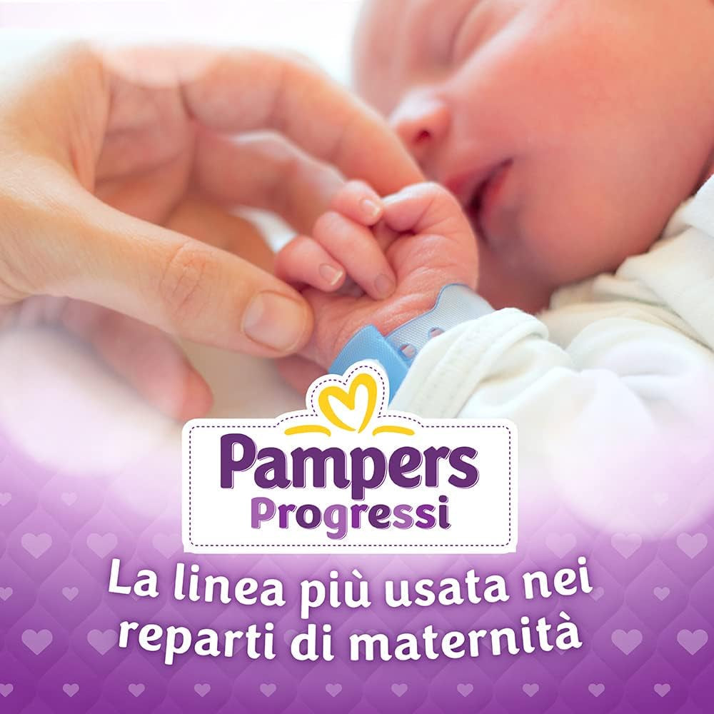 Scutece Pampers Progressi & Fit Prime Midi, format scurt, 162 scutece, mărimea 3 (4-9 kg), abonament online la sală pentru 1 lună cadou