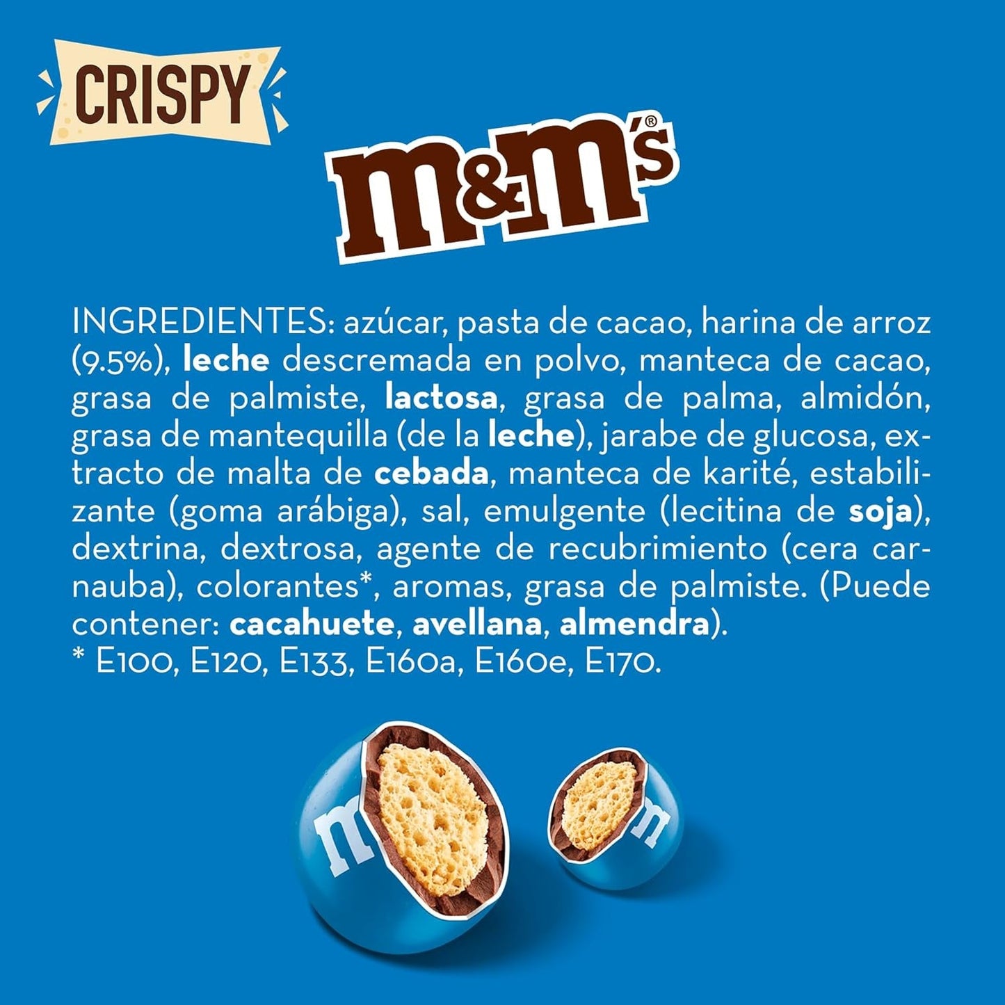 M&M'S Crispy, linte crocantă cu ciocolată și centru crocant, ciocolată, 1 pachet (1 x 340g) (pachet de 2)