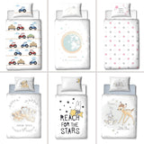 Lenjerie de pat pentru copii, iepuras si stele, bumbac Lenjerie de pat - copii Naty Shop