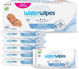 Șervețele umede WaterWipes Sensitive+ pentru nou-născuți și bebeluși, 240 bucăți (4 pachete), curățare, îngrijire, protecție 3 în 1, 99,9% apă, fără parfum