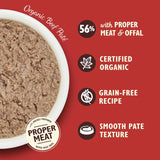 Hrană umedă Lily's Kitchen pentru pisici adulte, cu ingrediente naturale, pachet multiplu de tăvi, pate organic, fără cereale, 4 x (8 x 85g)