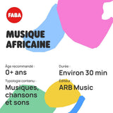 Figura sonoră - muzică africană: personaj sonor pentru povestitori, incl. 1x figura sonoră, instrucțiuni de utilizare, potrivit pentru Little Kid, Kid, dimensiuni: 5x5x6.5 cm Jucarii Bebe Naty Shop